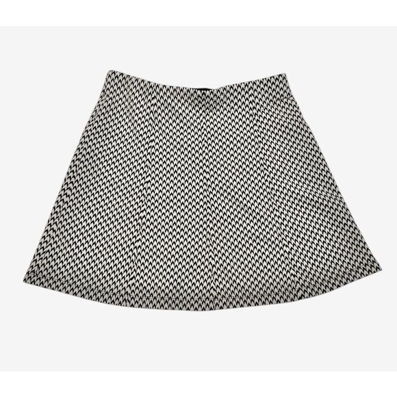LOFT Dresses & Skirts - LOFT Black & White Stretch Elastic Waist Cotton Blend Mini Skirt Women’s Size XS